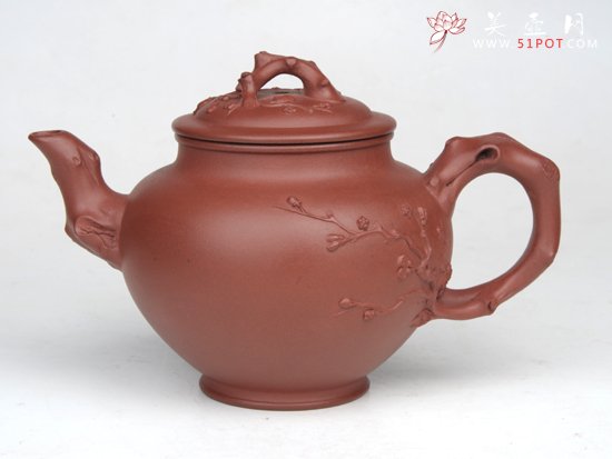 紫砂壶图片：梅报春  300C... - 宜兴紫砂壶网