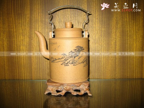 紫砂壶图片：高洋桶(徐秉方刻) - 宜兴紫砂壶网