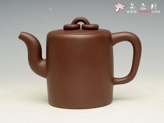 紫砂壶图片：双圈 泥料：底槽清 200cc - 宜兴紫砂壶网