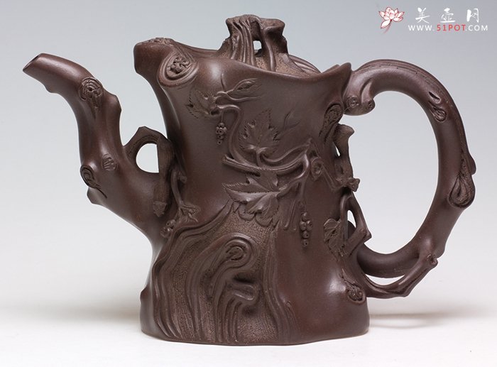 紫砂壶图片：葡萄桩 - 宜兴紫砂壶网