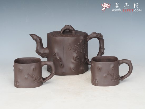 紫砂壶图片：可心梅桩 - 宜兴紫砂壶网