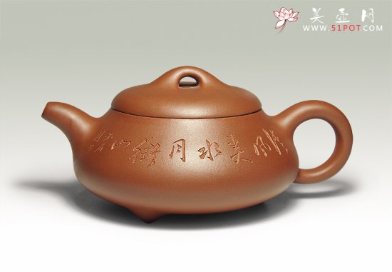 紫砂壶图片：扁石瓢 - 宜兴紫砂壶网