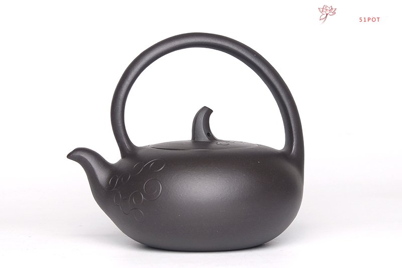 紫砂壶图片：水浪提梁 - 宜兴紫砂壶网