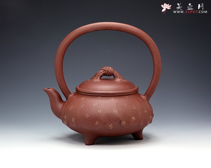 紫砂壶图片：风韵提梁壶 - 宜兴紫砂壶网