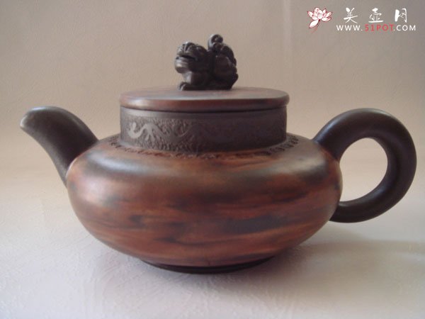 紫砂壶图片：绞泥狮登 - 宜兴紫砂壶网