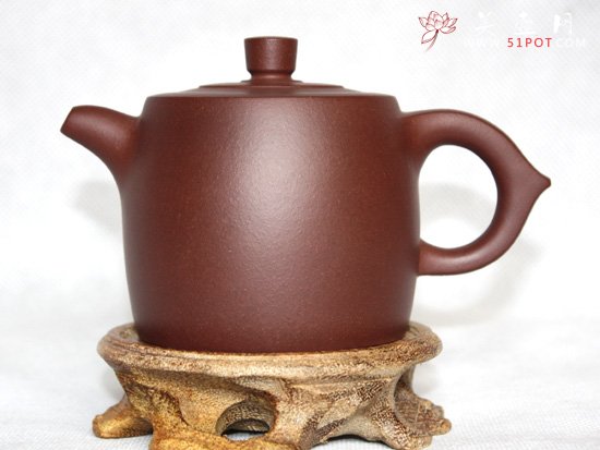 紫砂壶图片：底槽青 井栏壶 - 宜兴紫砂壶网