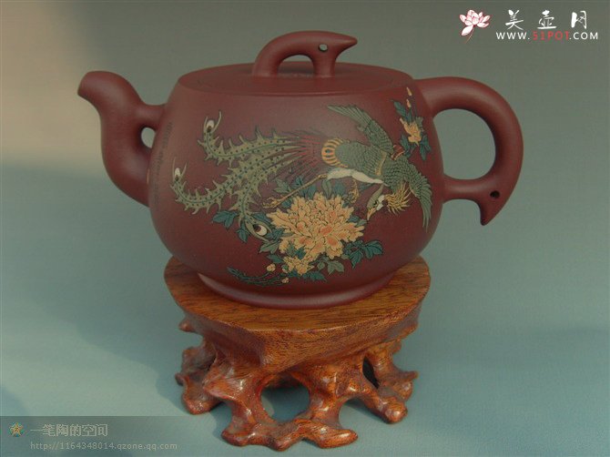 紫砂壶图片：富贵朝凤 - 宜兴紫砂壶网