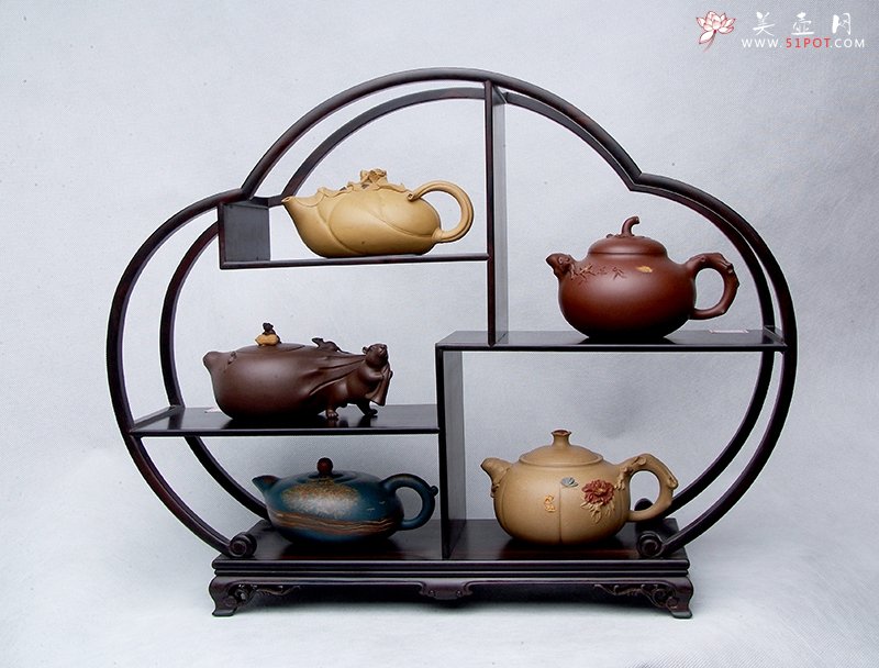 紫砂壶图片：江南一景组壶 - 宜兴紫砂壶网