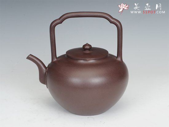 紫砂壶图片：胡经提梁 - 宜兴紫砂壶网