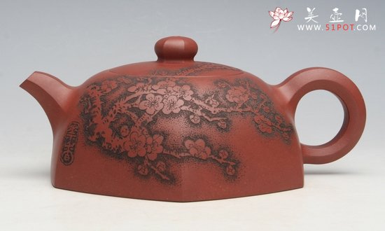 紫砂壶图片：六方半月 - 宜兴紫砂壶网