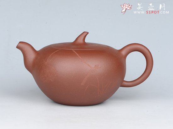 紫砂壶图片：高茄段 容量：250cc  泥料：紫泥 - 宜兴紫砂壶网