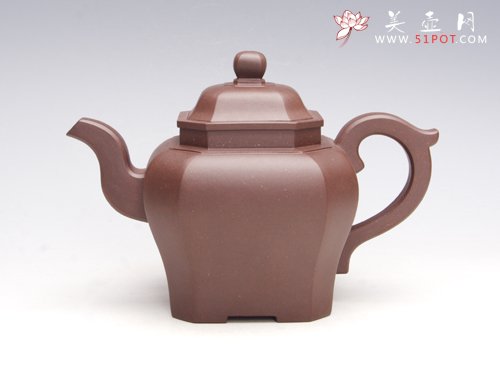 紫砂壶图片：静穆 泥料：拼紫 - 宜兴紫砂壶网