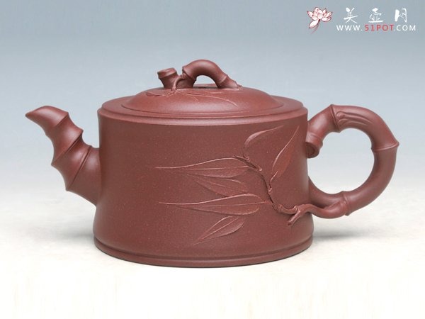 紫砂壶图片：阳春三月（全手工）（紫泥） - 宜兴紫砂壶网