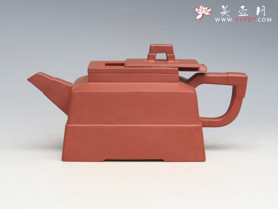 紫砂壶图片：四方抽盖 副本 - 宜兴紫砂壶网