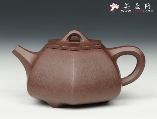 紫砂壶图片：六方石瓢 - 宜兴紫砂壶网