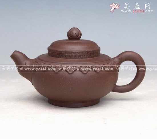 紫砂壶图片：圈足如意 - 宜兴紫砂壶网