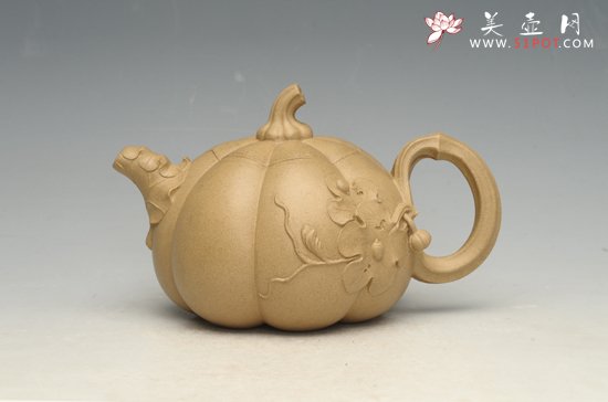紫砂壶图片：南瓜 - 宜兴紫砂壶网