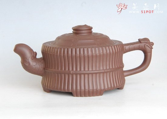 紫砂壶图片：龙头一捆竹 - 宜兴紫砂壶网