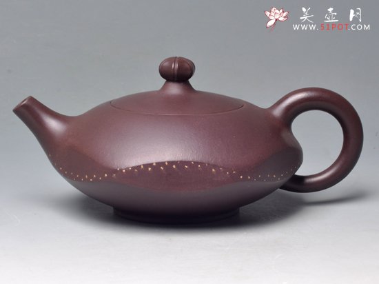 紫砂壶图片：凌波仙子（紫茄泥）... - 宜兴紫砂壶网