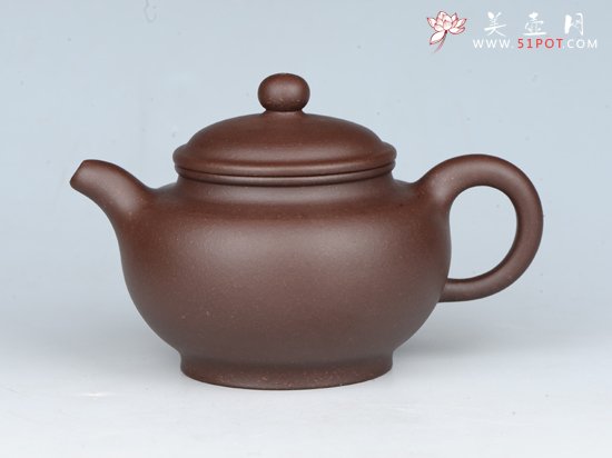 紫砂壶图片：掇子（全手工） 容量：200cc  泥料：紫泥 - 宜兴紫砂壶网