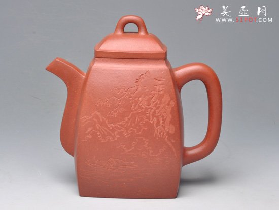 紫砂壶图片：大汉方 清水泥 780cc - 宜兴紫砂壶网