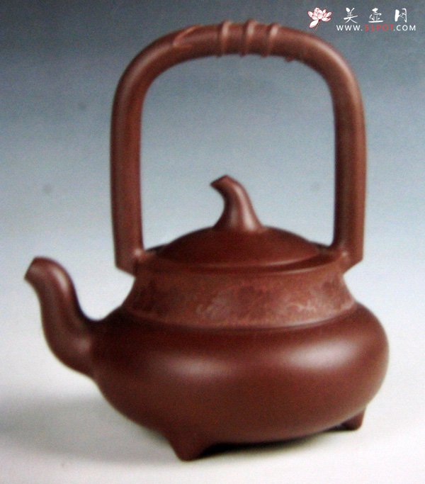 紫砂壶图片：水瓜提梁 - 宜兴紫砂壶网