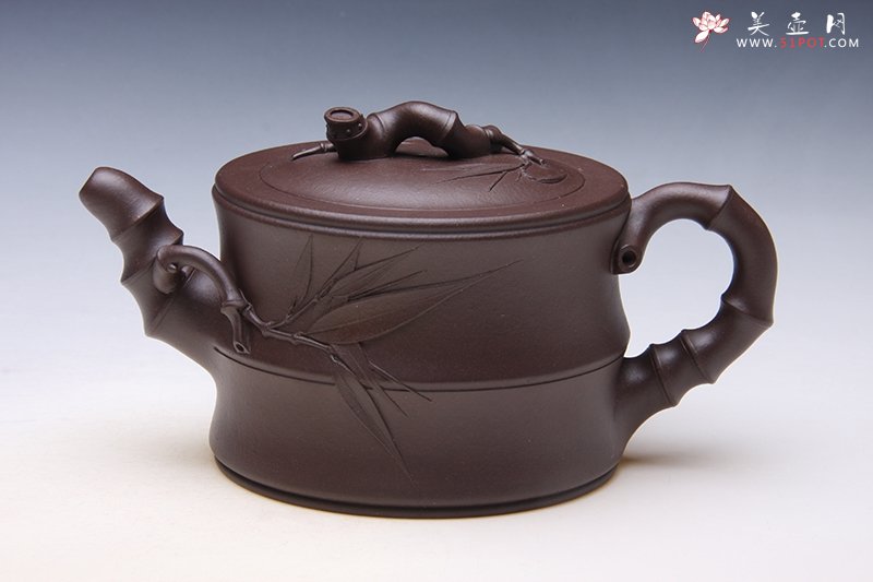 紫砂壶图片：竹段壶 - 宜兴紫砂壶网