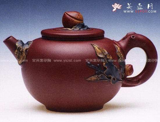 紫砂壶图片：祝君长寿壶 - 宜兴紫砂壶网