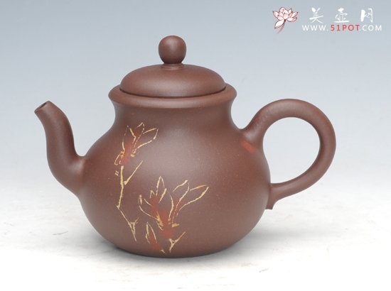 紫砂壶图片：玉兰花 - 宜兴紫砂壶网