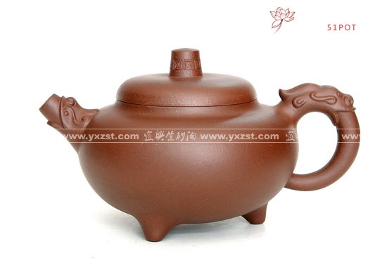 紫砂壶图片：三足玉龙<徐宝珍> - 宜兴紫砂壶网