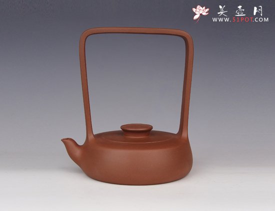 紫砂壶图片：此乐提梁 - 宜兴紫砂壶网