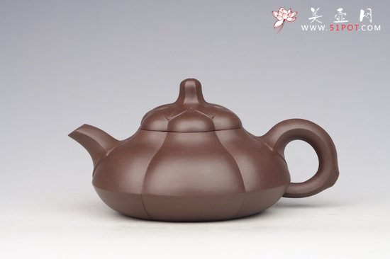 紫砂壶图片：合梅 紫泥 300CC - 宜兴紫砂壶网