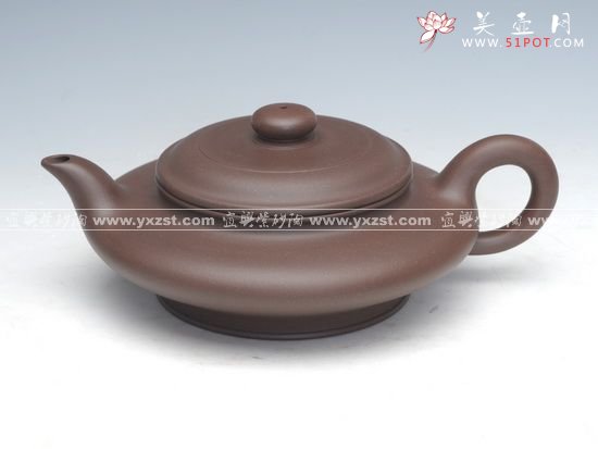 紫砂壶图片：虚扁壶 - 宜兴紫砂壶网