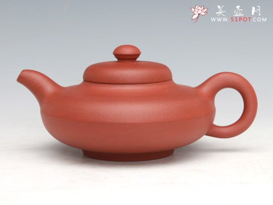 紫砂壶图片：合欢 红清水泥 - 宜兴紫砂壶网