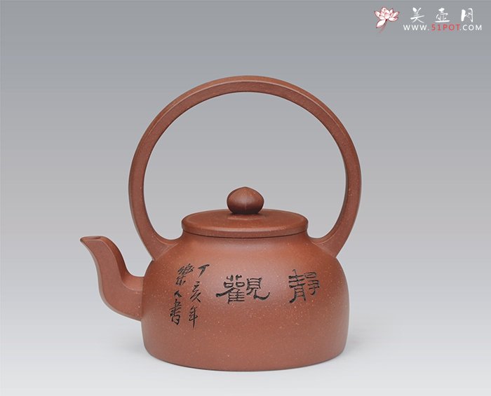 紫砂壶图片：大彬提梁 - 宜兴紫砂壶网