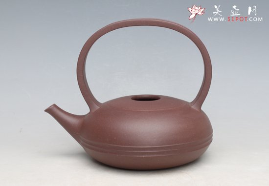 紫砂壶图片：玉带提梁 - 宜兴紫砂壶网