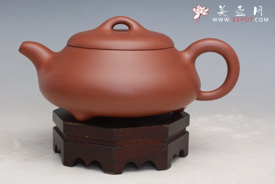 紫砂壶图片：扁石瓢 - 宜兴紫砂壶网
