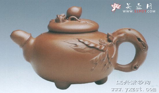 紫砂壶图片：红桃壶 - 宜兴紫砂壶网
