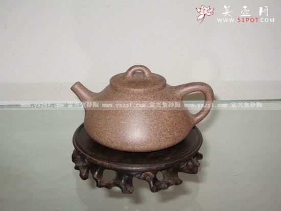 紫砂壶图片：子冶石瓢（小） - 宜兴紫砂壶网