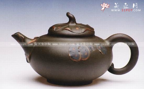 紫砂壶图片：荷塘情趣2 - 宜兴紫砂壶网