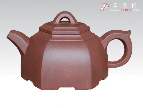 紫砂壶图片：六方壶  紫泥  ... - 宜兴紫砂壶网