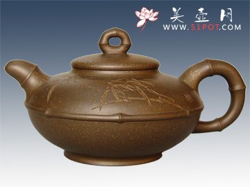 紫砂壶图片：竹韵第二届太博会金奖 - 宜兴紫砂壶网