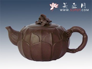 紫砂壶图片：荷花莲藕 - 宜兴紫砂壶网