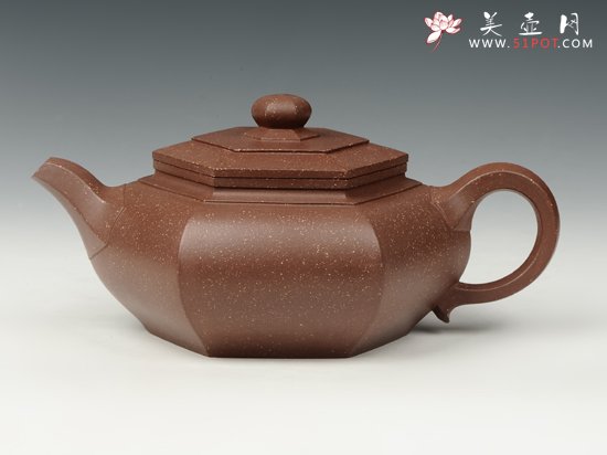 紫砂壶图片：全手工六方 - 宜兴紫砂壶网
