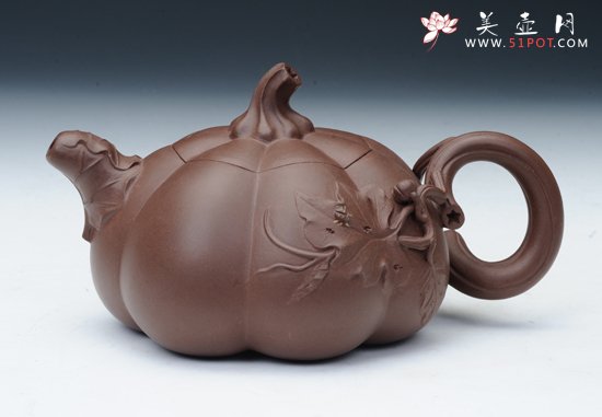 紫砂壶图片：南瓜壶 - 宜兴紫砂壶网