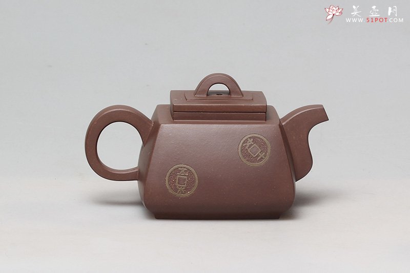紫砂壶图片：金钱四方 - 宜兴紫砂壶网