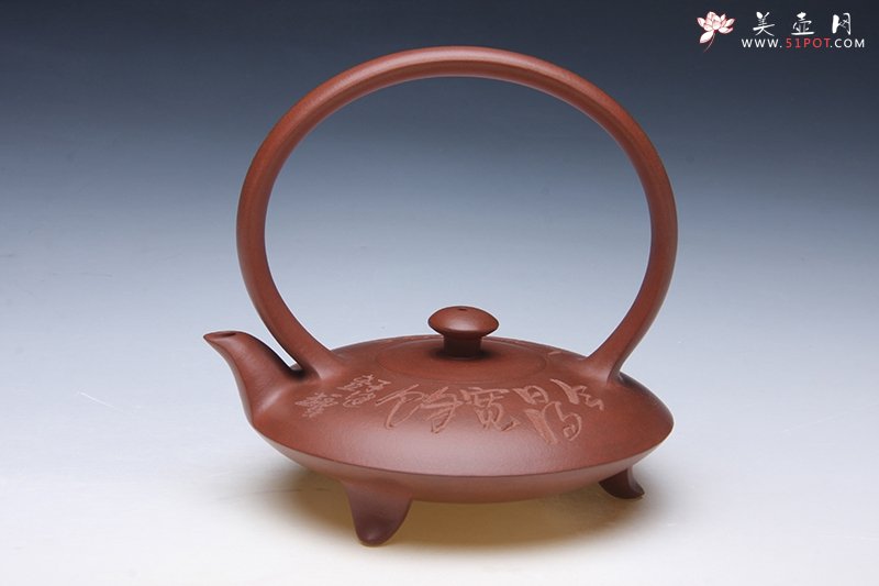 紫砂壶图片：宽余提梁 - 宜兴紫砂壶网