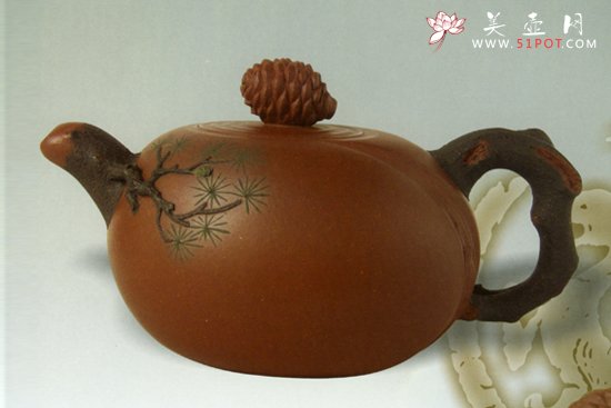 紫砂壶图片：翼松壶2 - 宜兴紫砂壶网