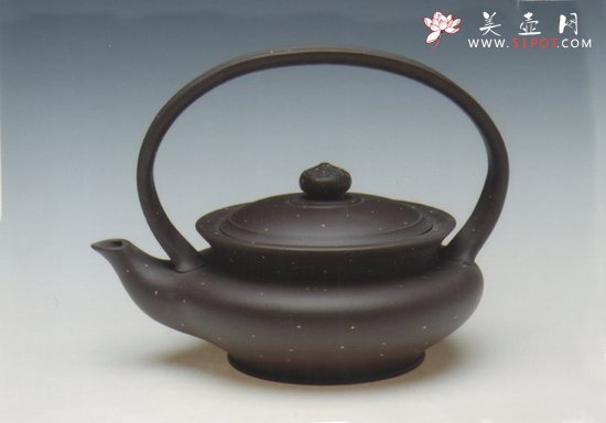 紫砂壶图片：花篮提梁 - 宜兴紫砂壶网