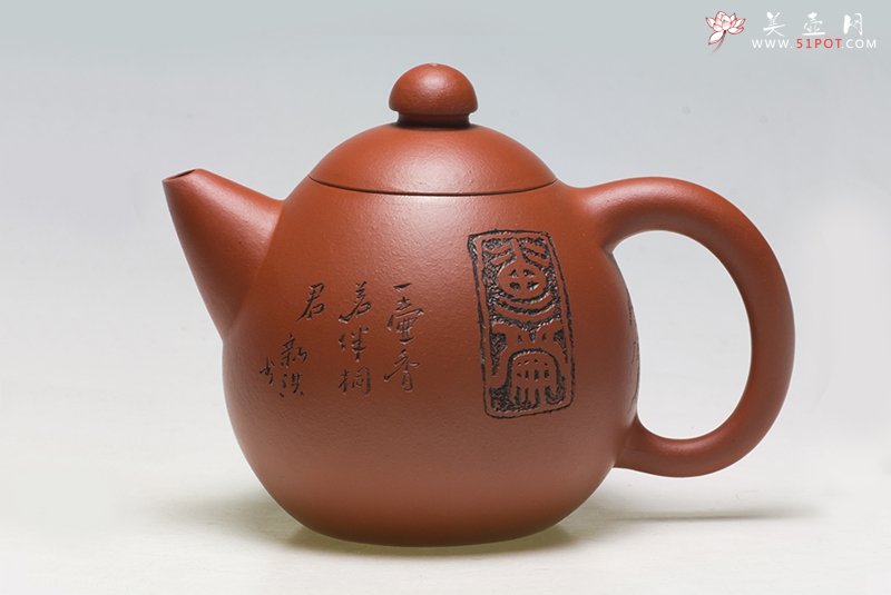 紫砂壶图片：朱泥龙旦 - 宜兴紫砂壶网